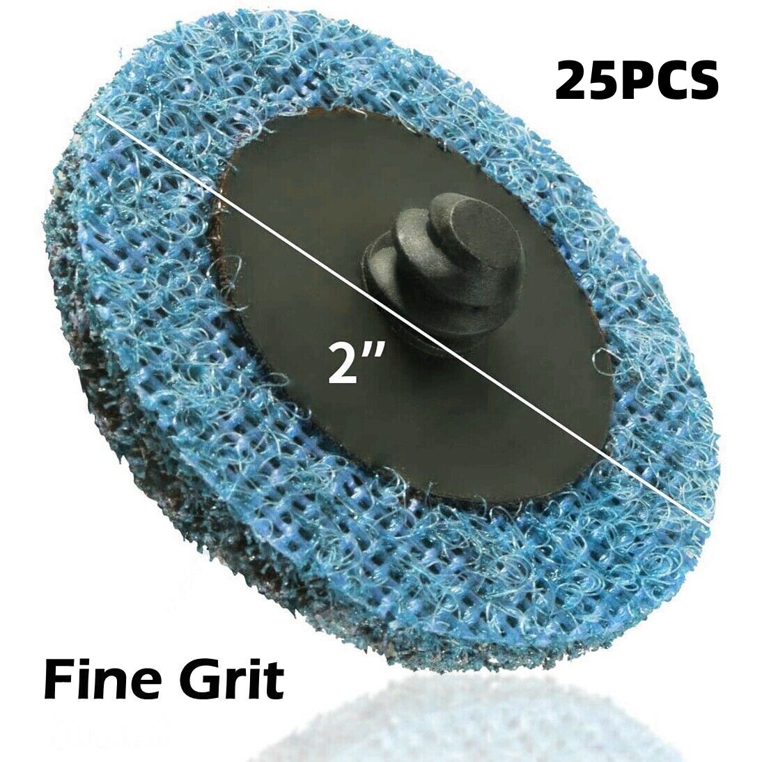 25PCS 2" Roll Lock Sanding Discs Fine Blue Quick Change Discs polishing