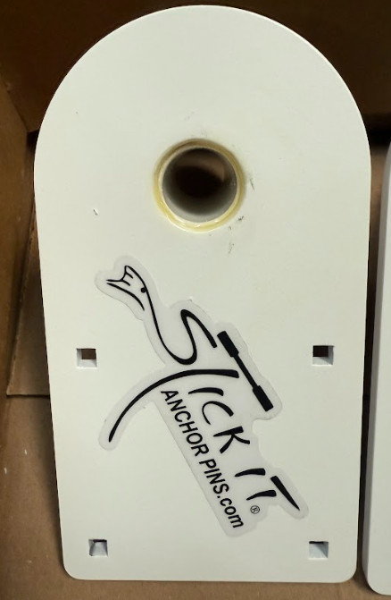 Stick It Anchor Pins Shallow Water Anchor Bracket for Pontoons (White) FLAWED