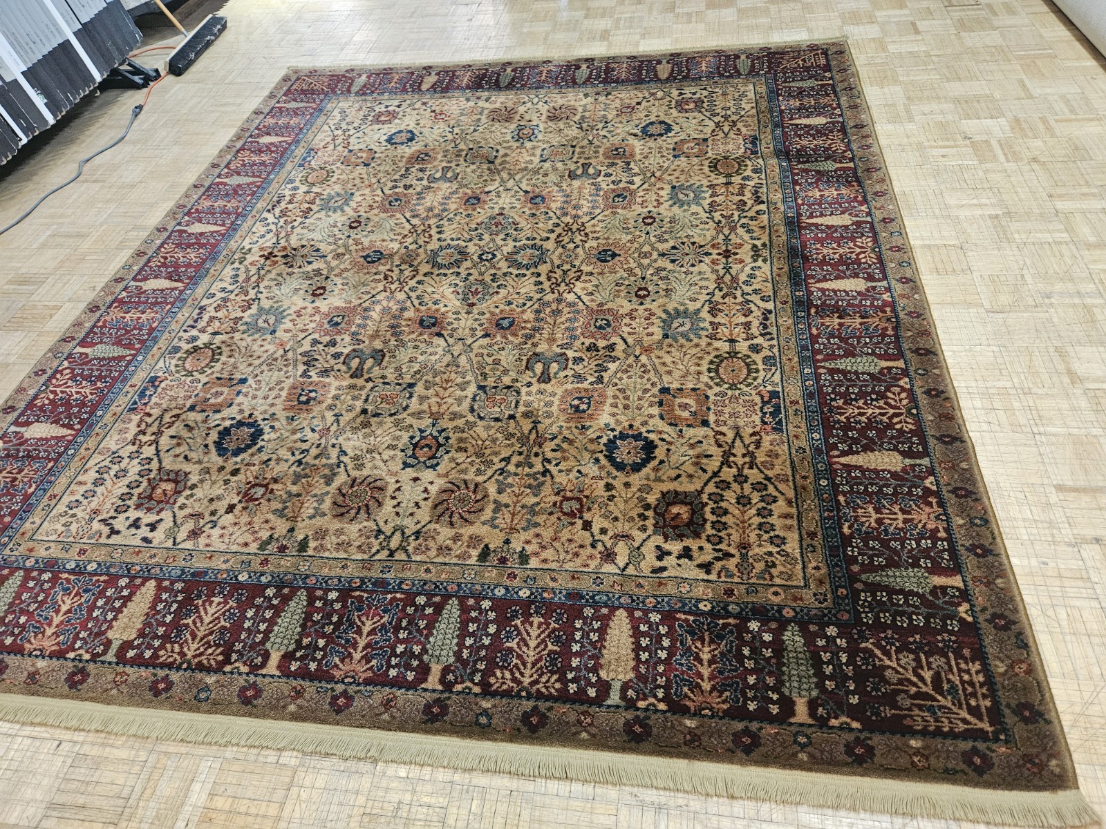 8x10 KARASTAN SAMOVAR TEAWASH KIRMAN VASE 901 -100% WOOL RUG EXCELLENT CONDITION