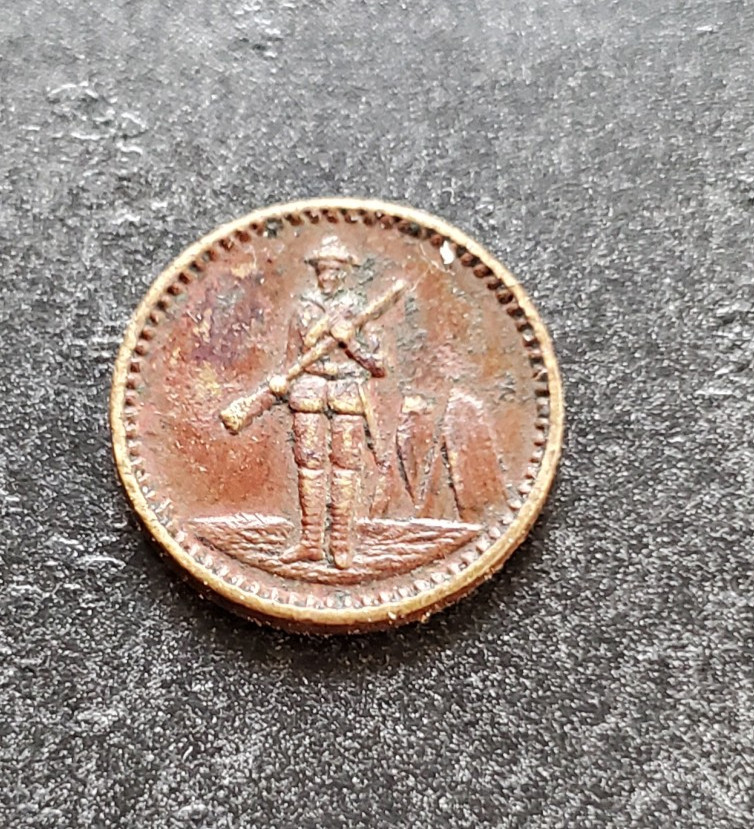 WWI Doughboy Token Lord’s Prayer Soldier Pocket Medal   #155