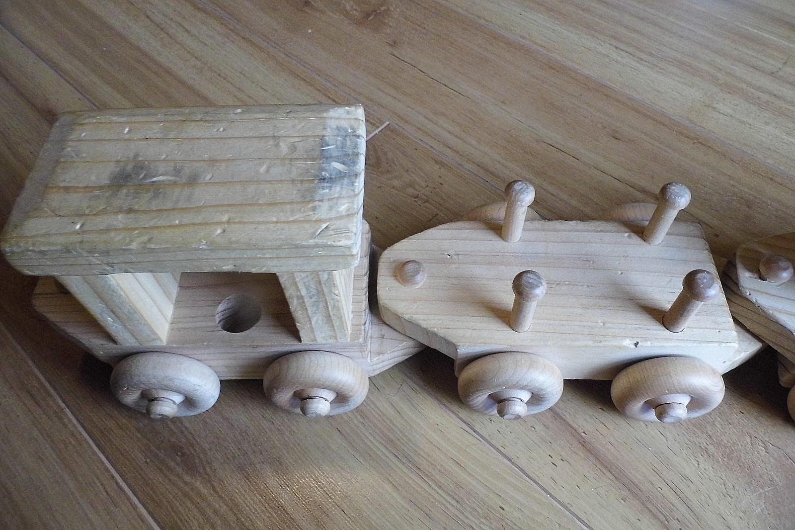 Four Car Solid Wood Train Set