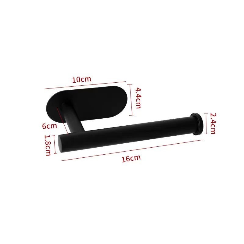 4 Piece Bath Accessories Bathroom Hardware Set Towel Bar Set - Matte Black