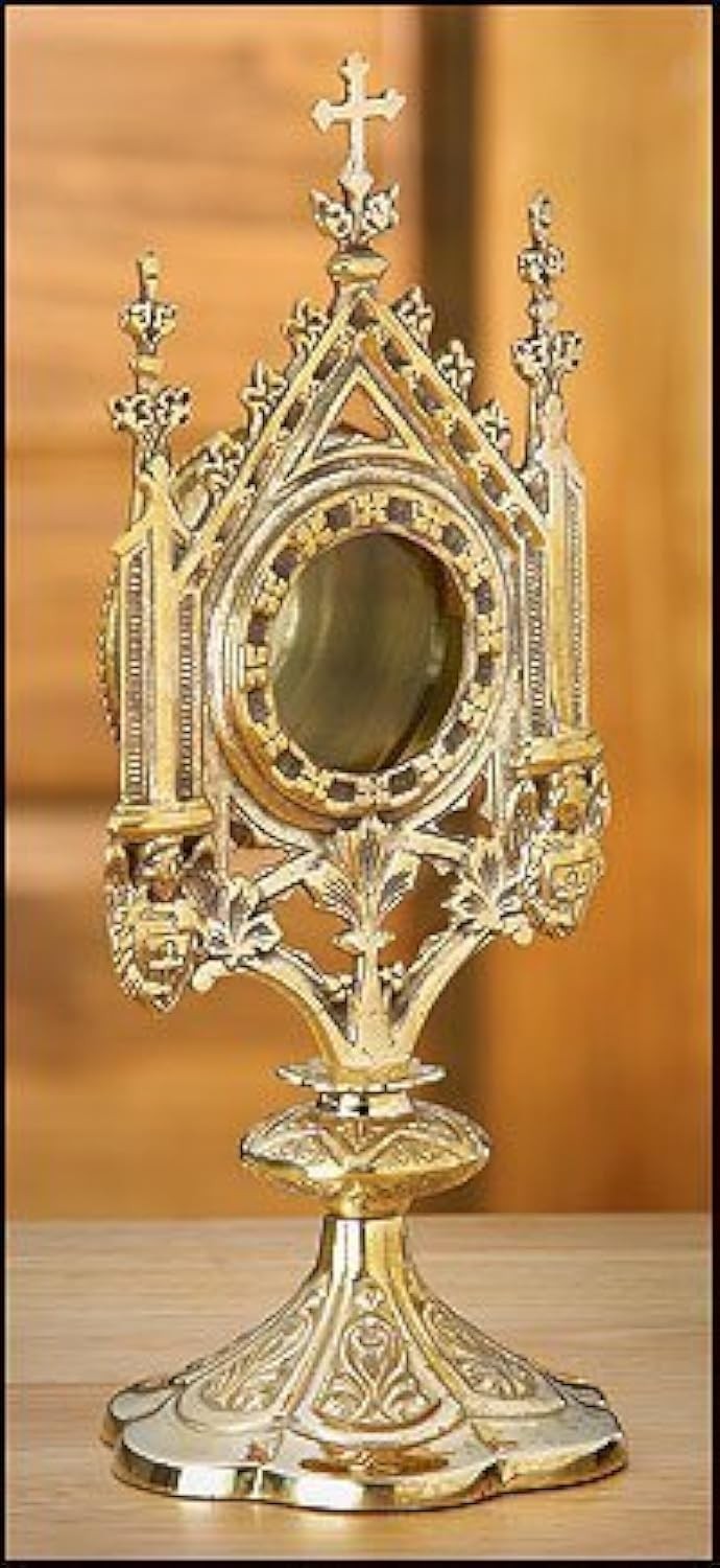 Brass Monstrance Reliquary New Religious Vessel 5 x 11 1/2 in