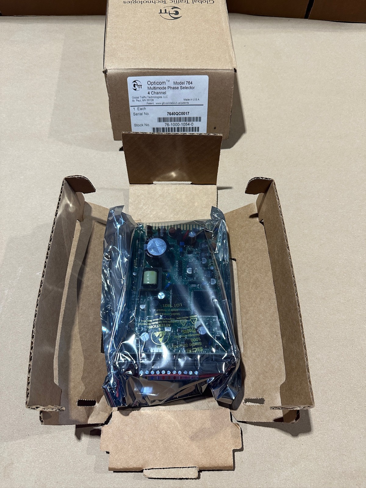 GTT Opticom IR 764 Multimode Phase Selector 4 Channel Board 76-1000-1054-0