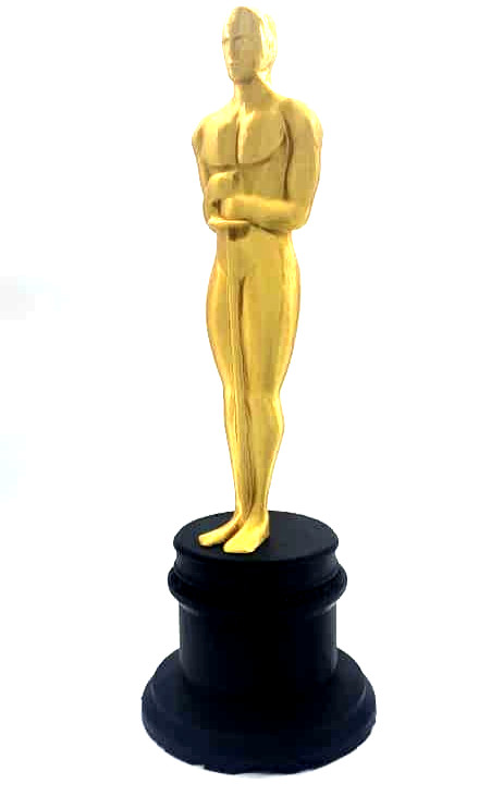 Replica Academy Award Statuette Oscar - 14 Inches Tall 3D Printed PLA Silk Gold