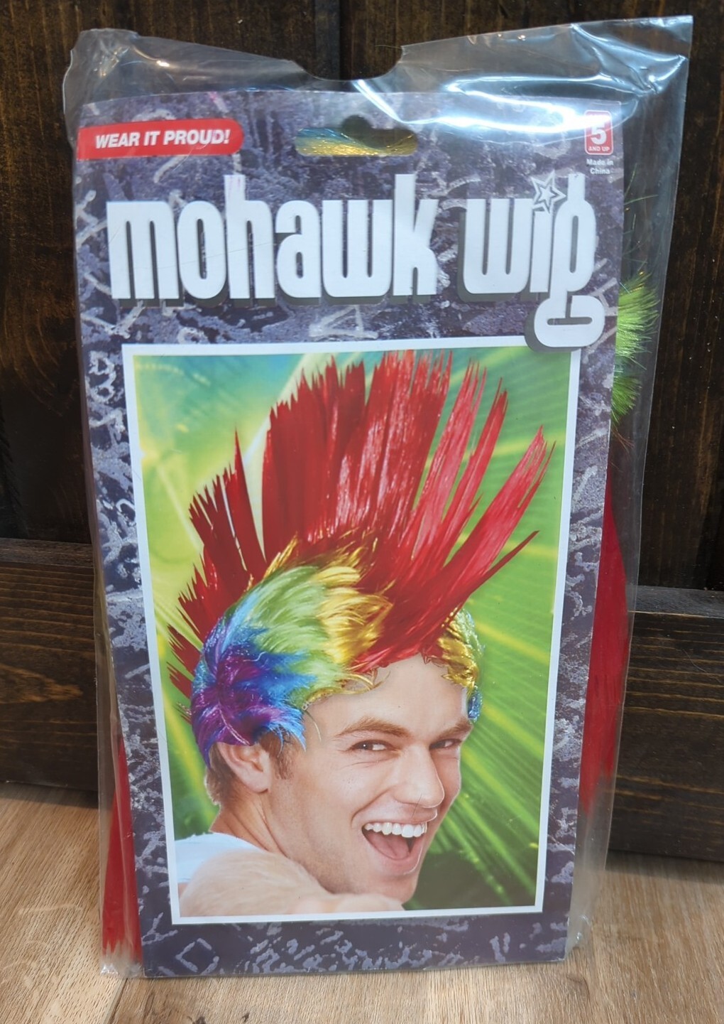 Pride Rainbow Mohawk Wig Groovy Costume Accessory Unisex Halloween Costume