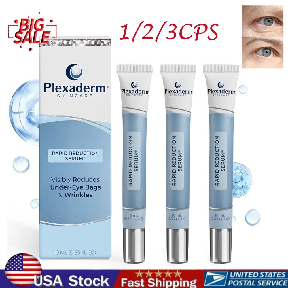 Plexaderm Rapid Reduction Serum,Visibly Reduces Under-Eye Bags,Wrinkles 0.33oz🔥