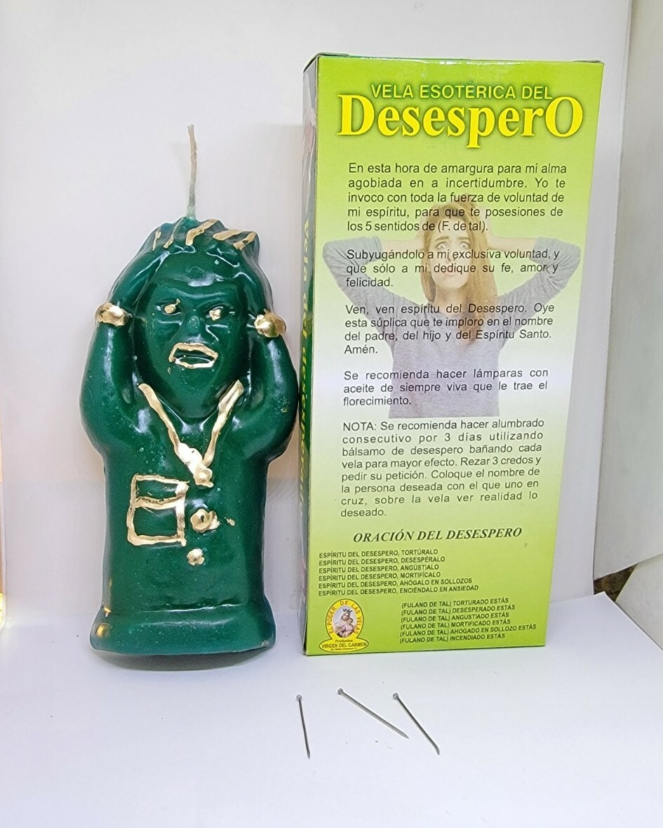 VELA DEL DESESPERO PREPARADA PARA  ATRAER AL SER AMADO ORACION E INSTRUCCIONES