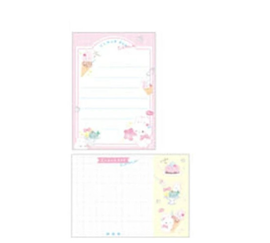 Q-LIA Cloud Pop Time Rabbit Strawberry Mini Memo Pad Made in Japan