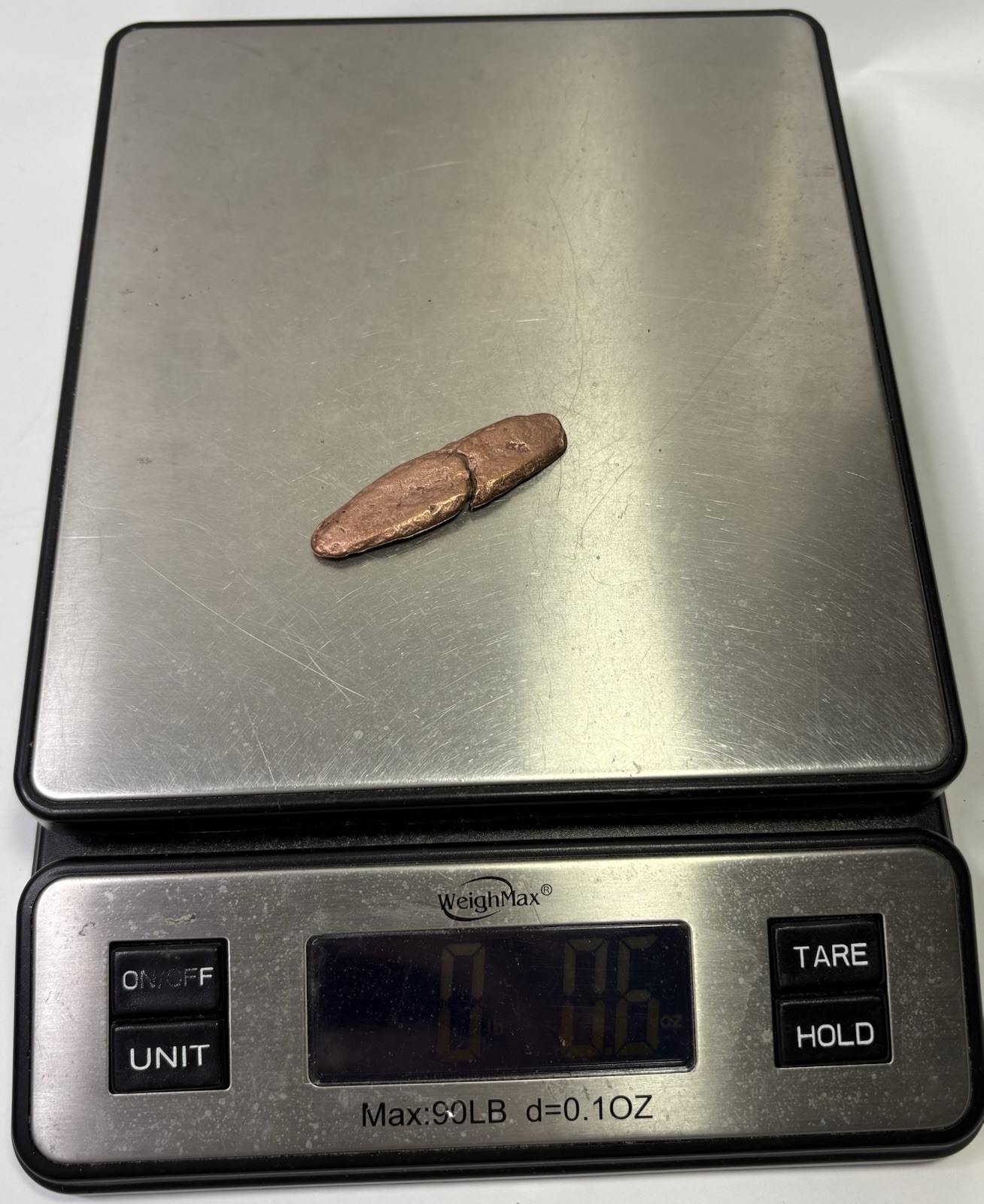 Pure Native Michigan Solid Copper Nugget Specimen Keweenaw Peninsula Mineral