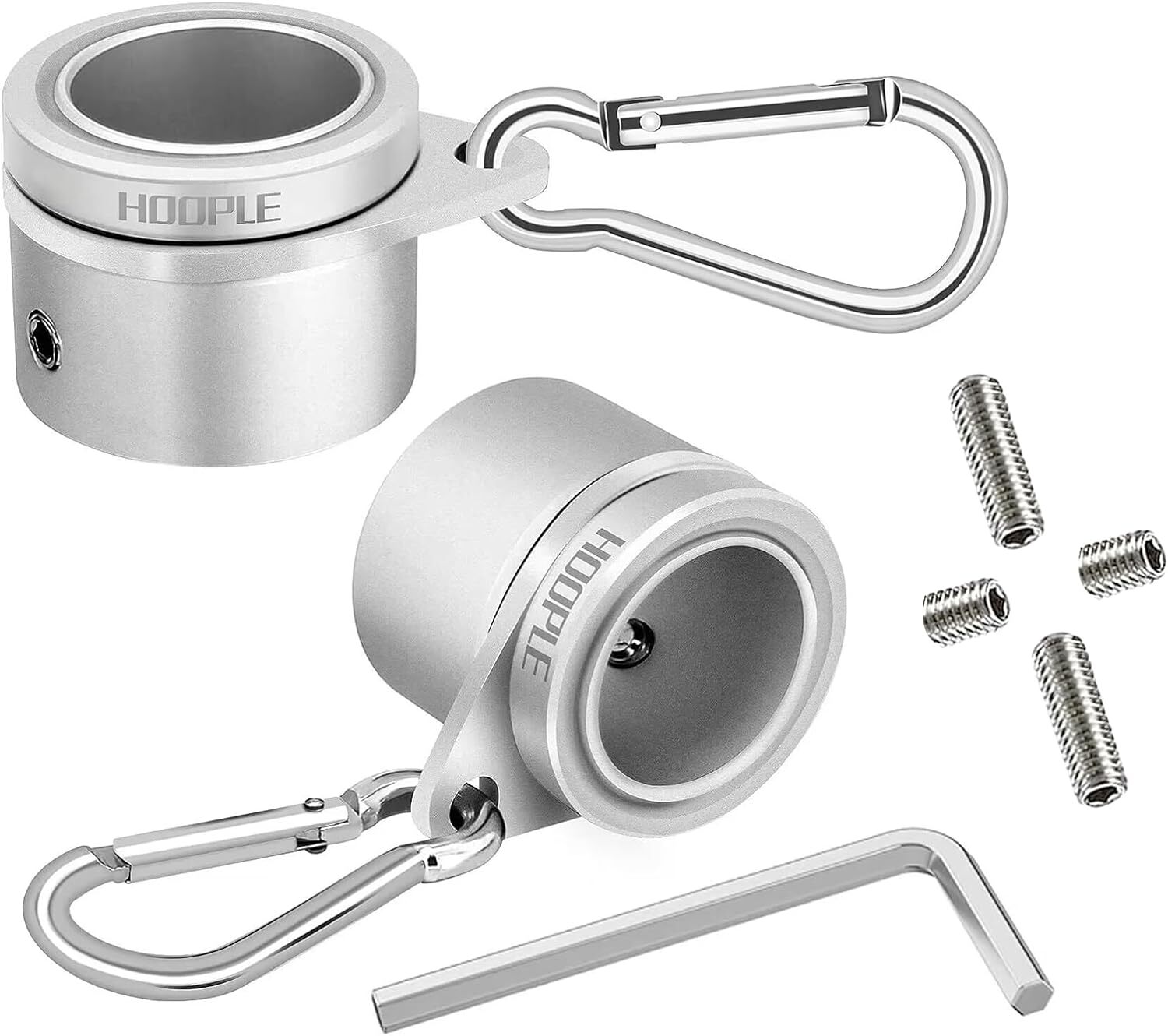 2pcs Flag Pole Ring Aluminum Alloy for 0.75-1 in  Pole 360° Rotating Tangle Free