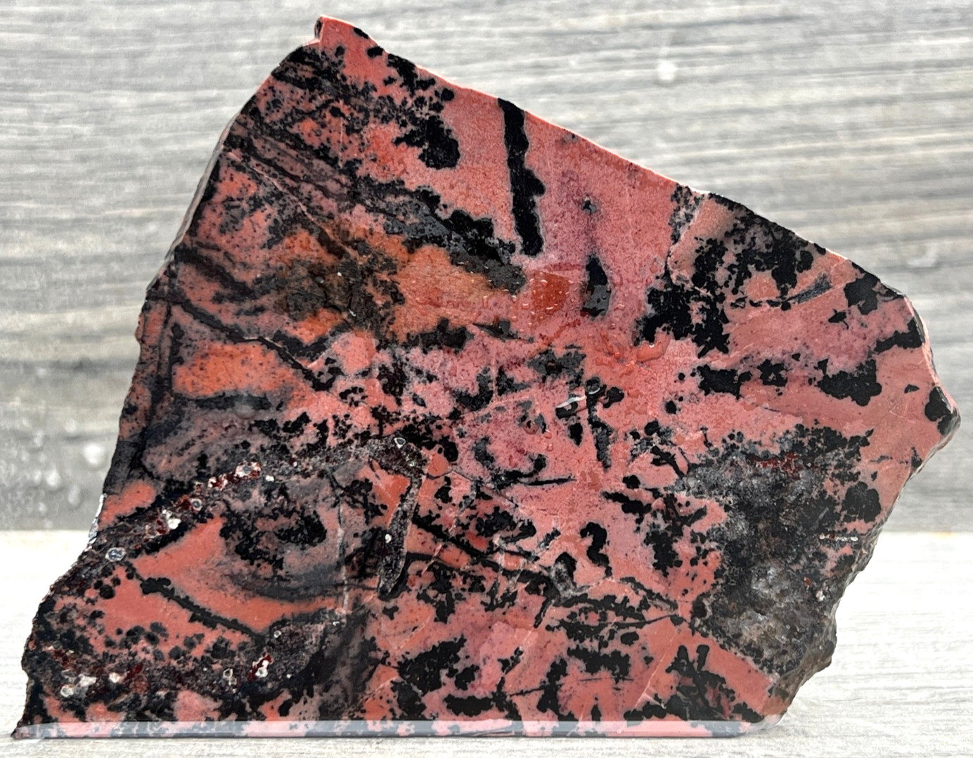 Old Stock - Dendritic Rhodonite - Mexico 4.5"x3.5" Lapidary Rough Slab Cabbing
