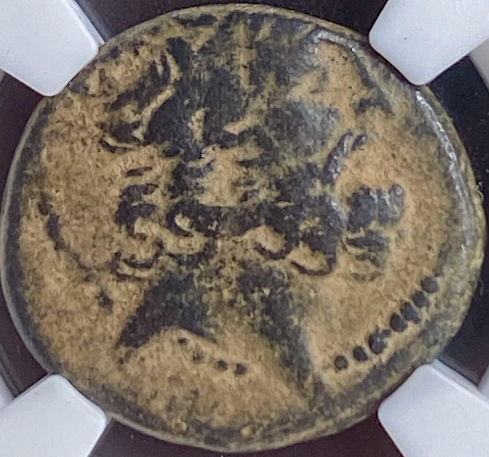 NGC Ancient Greek Coin Genuine 39BC-38BC Zeus Seated Antioch Under Roman Rule