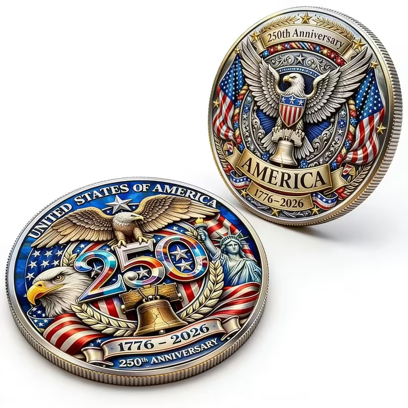 United States 250 Anniversary Challenge Coin Commemorative US 1-pc as