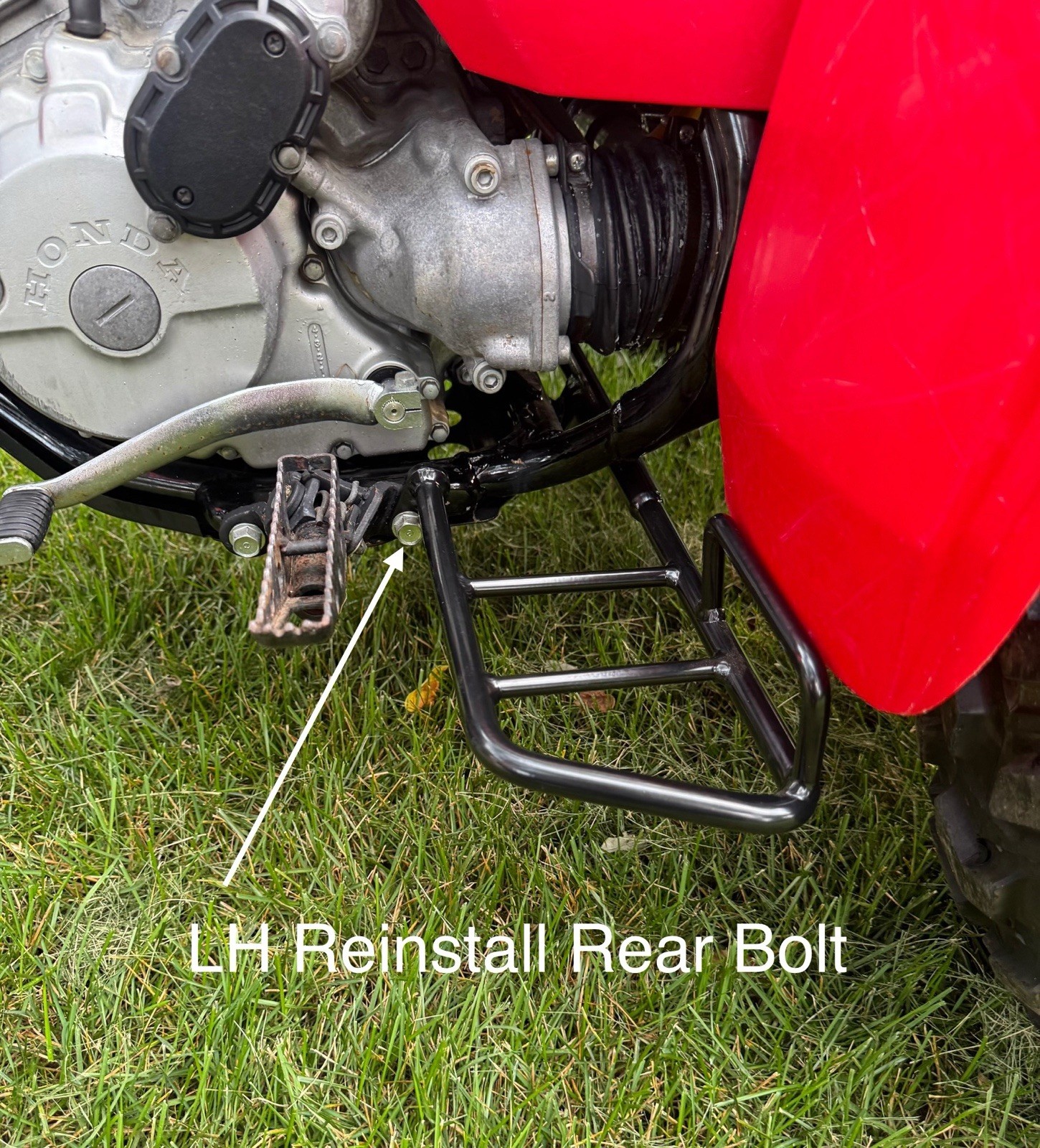 HONDA BIG RED 250 250ES HEEL GUARD FOOT REST 85-88 HONDA BIG RED