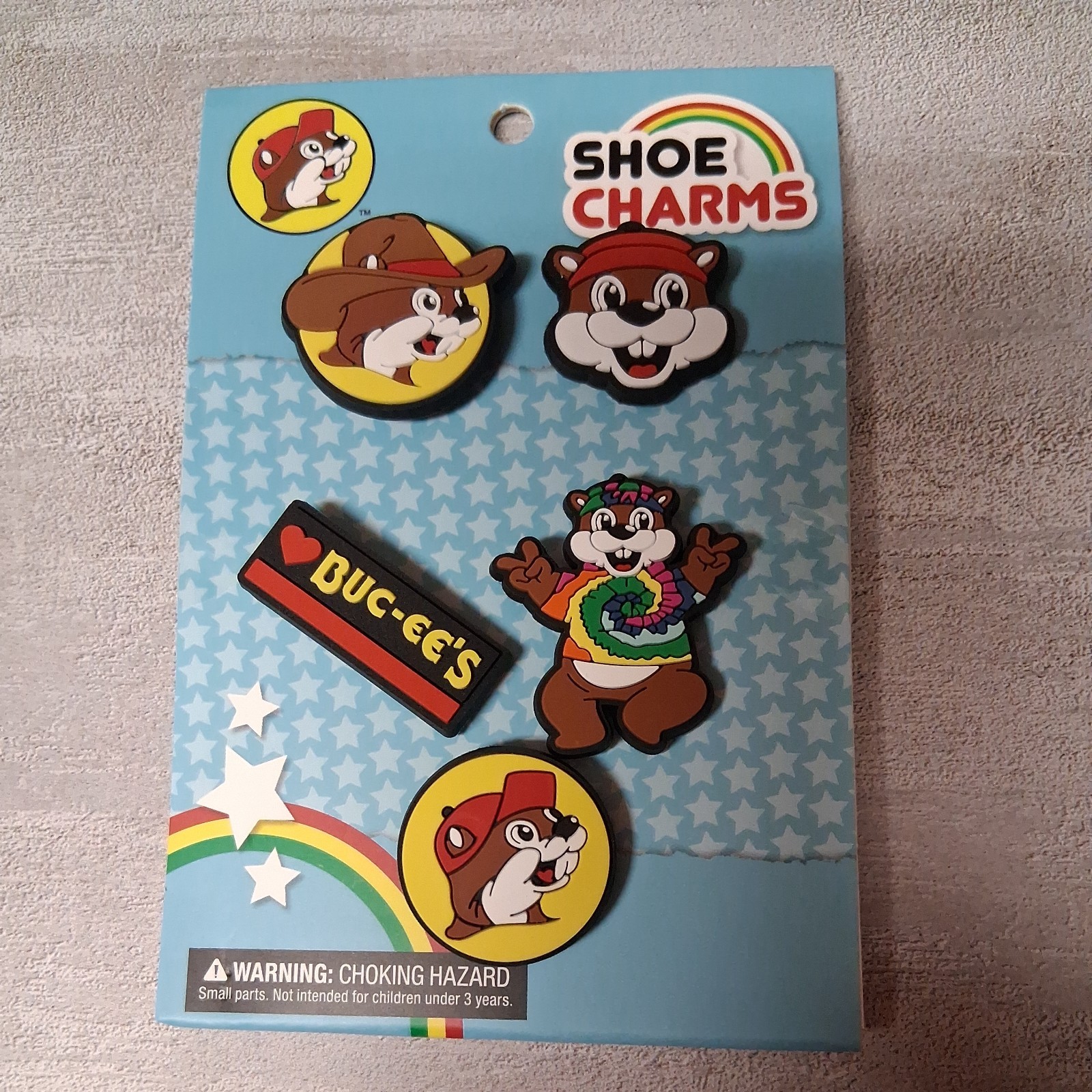 NEW Buc-ee's SHOE CHARMS Set Of 5 - Great for Crocs and Bags - Bucees Beaver 🦫
