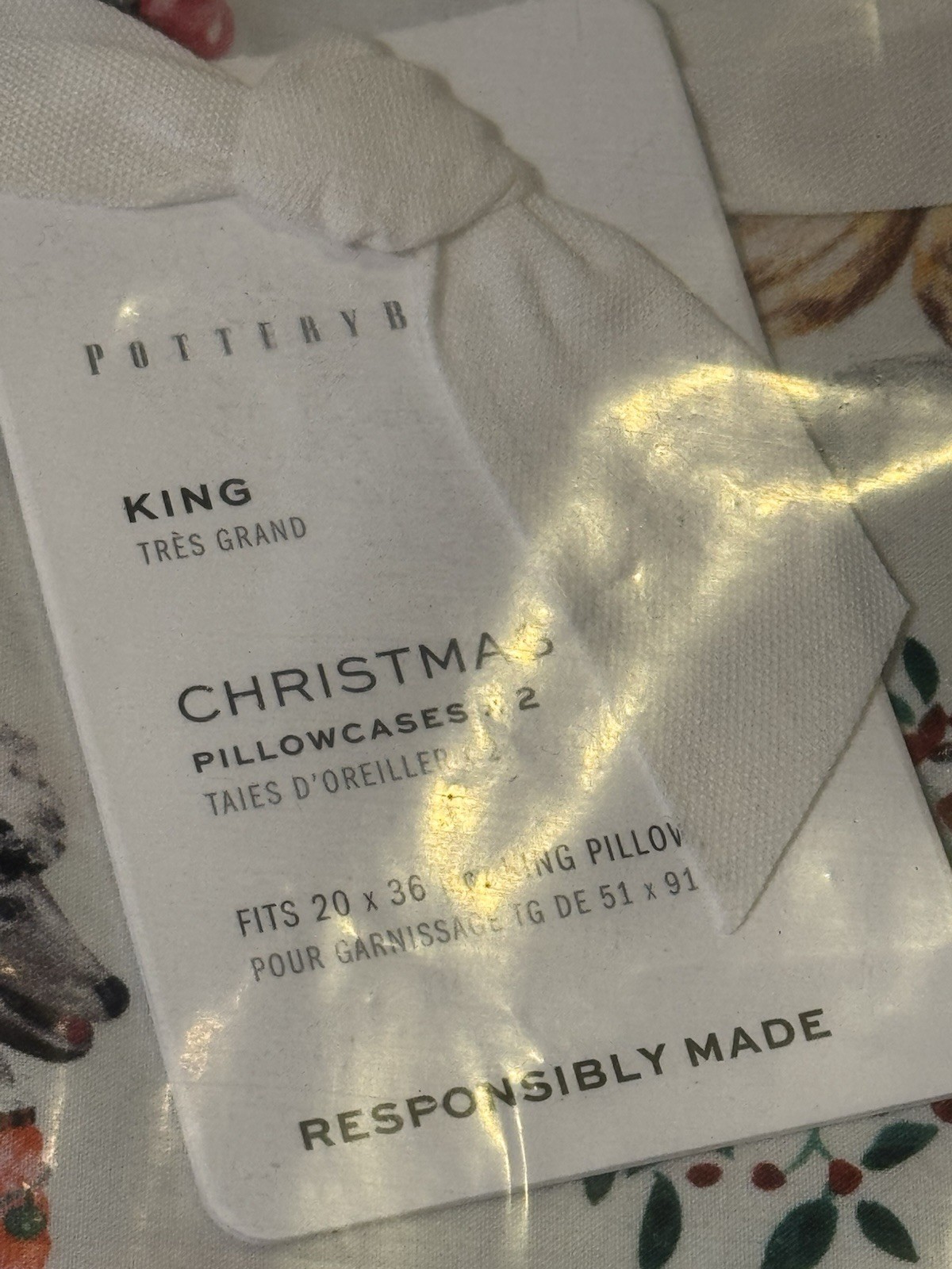 Pottery Barn Christmas Dog Printed Pillowcases, Multi, King, Set of 2