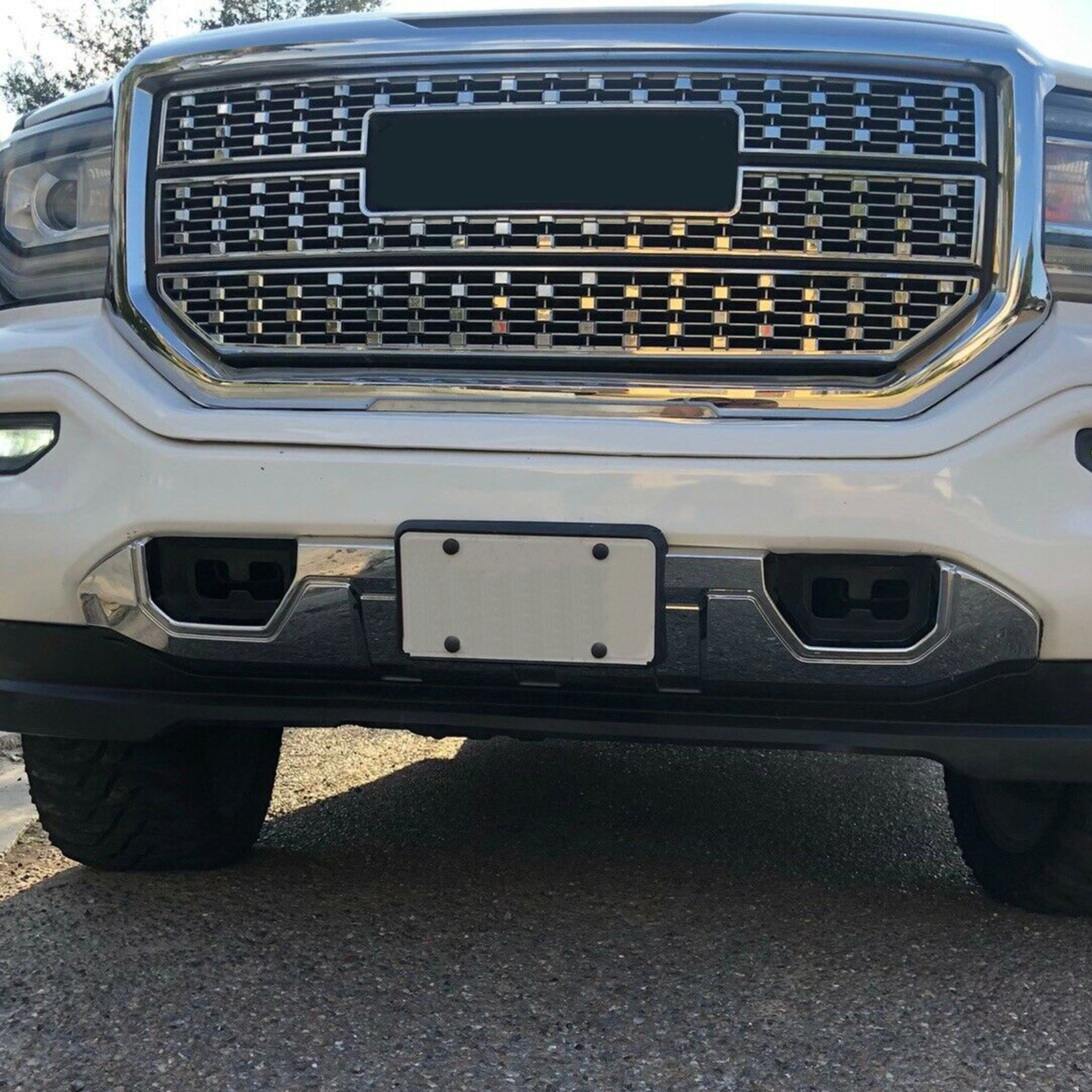 Fits 16-19 GMC Sierra 1500 Front Bumper Skid Plate Protective Armor Chrome