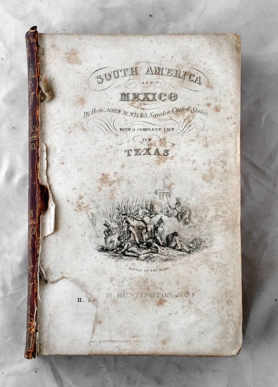 1844 South America and Mexico TEXAS Revolution - Senator John Niles & Pease