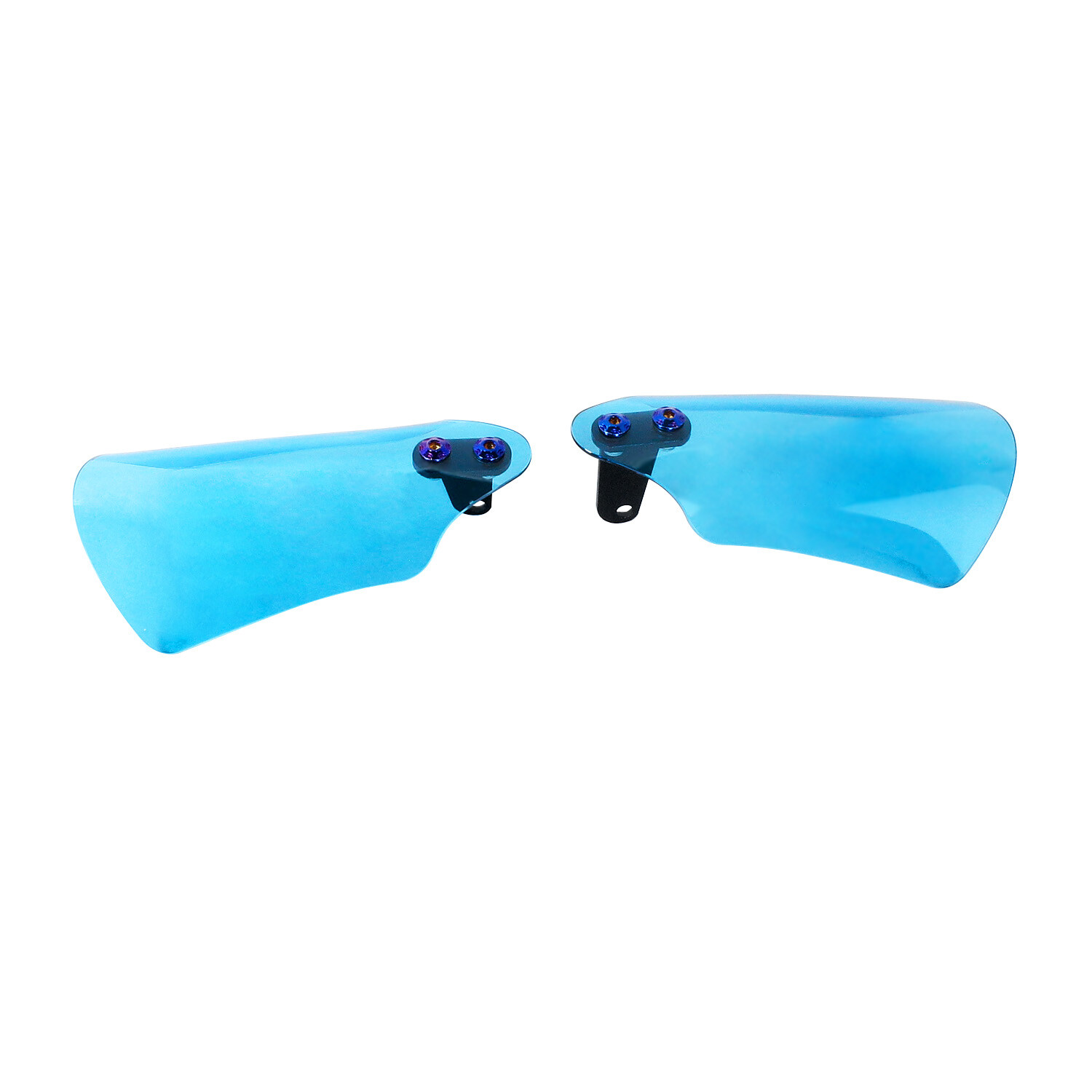 Blue PMMA Acrylic Hand Grip Protector Windshield Fit Harley Touring FLHX FLHTKSE