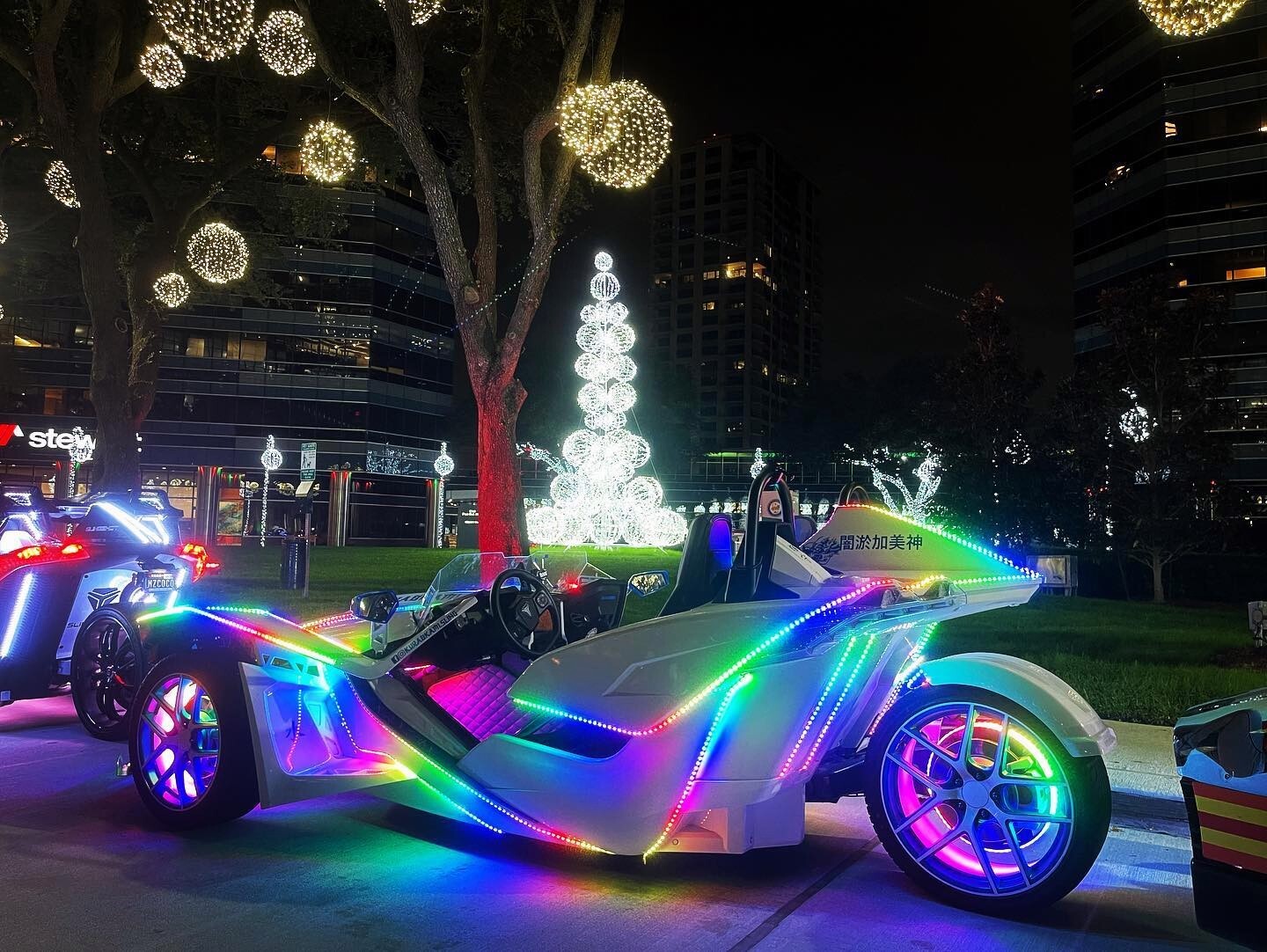 Four Rolls Quad Row 3PCS CHASING Wheel Lights for Slingshot 2015-2025 APP+Remote