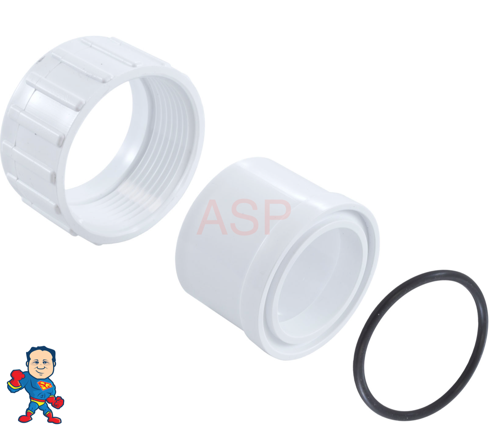 (1) Hot Tub Spa 1 1/2" Slip X 1 1/2" Pump Union with Gasket Video How To