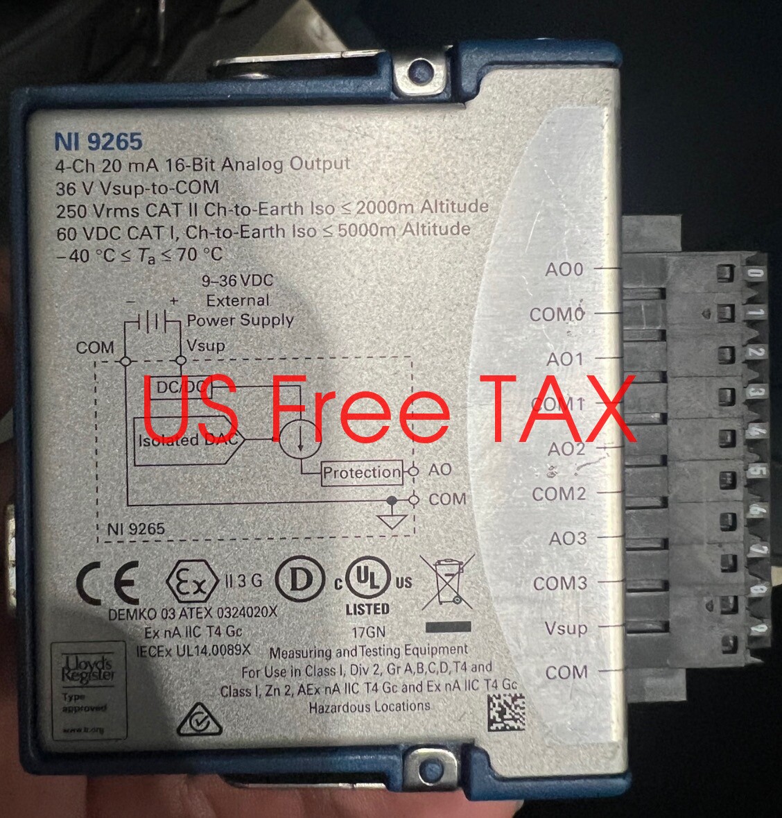 National Instruments NI 9265 cDAQ Analog Current Output Module