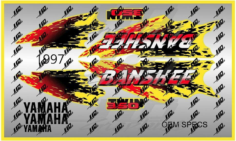 1997 yamaha banshee full graphics kit decals stickers THICK AND HIGH GLOSS
