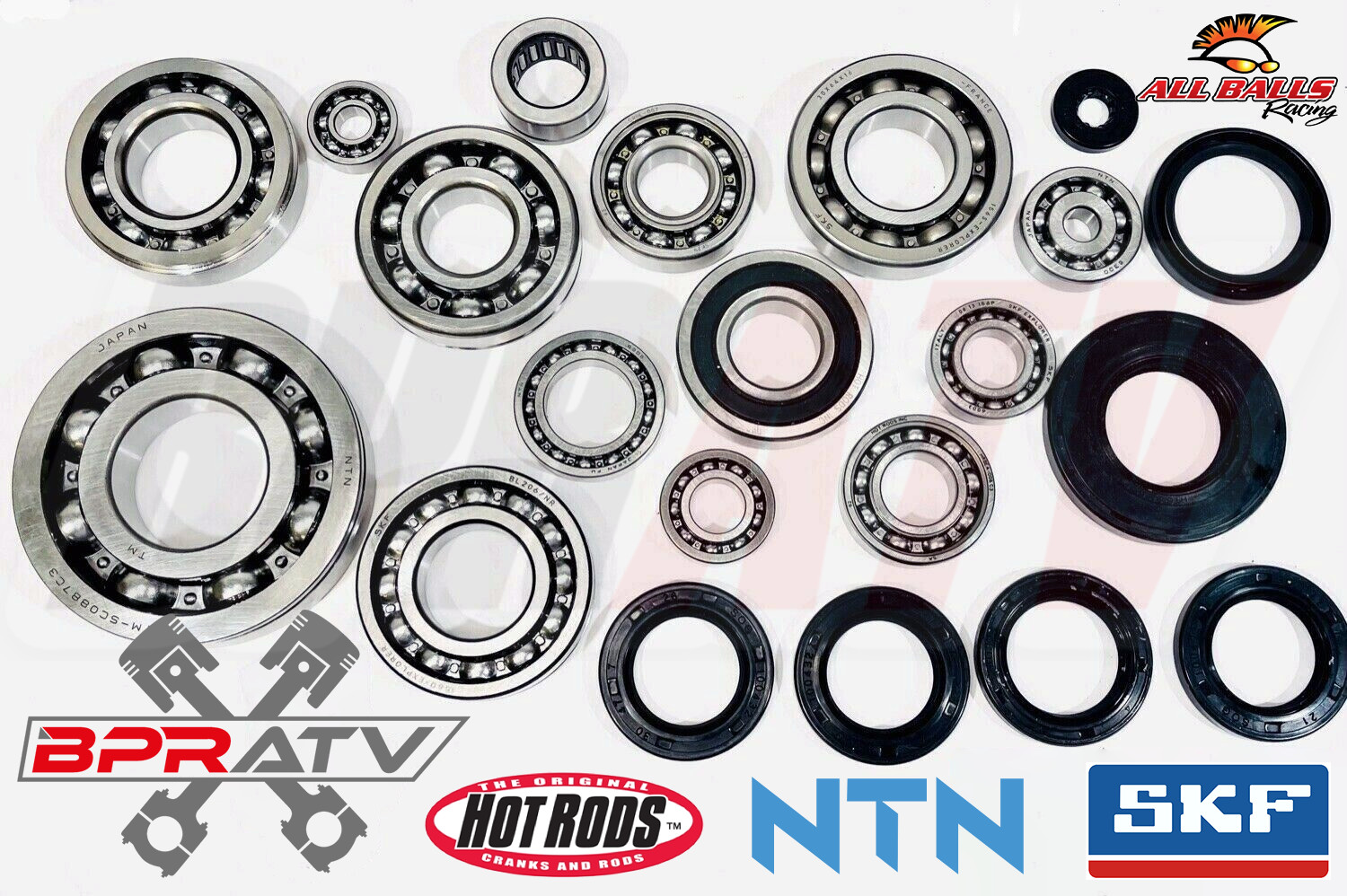 04-05 TRX450R TRX 450R Complete Bearings Kit Crankcase Bottom End Bearing Seals