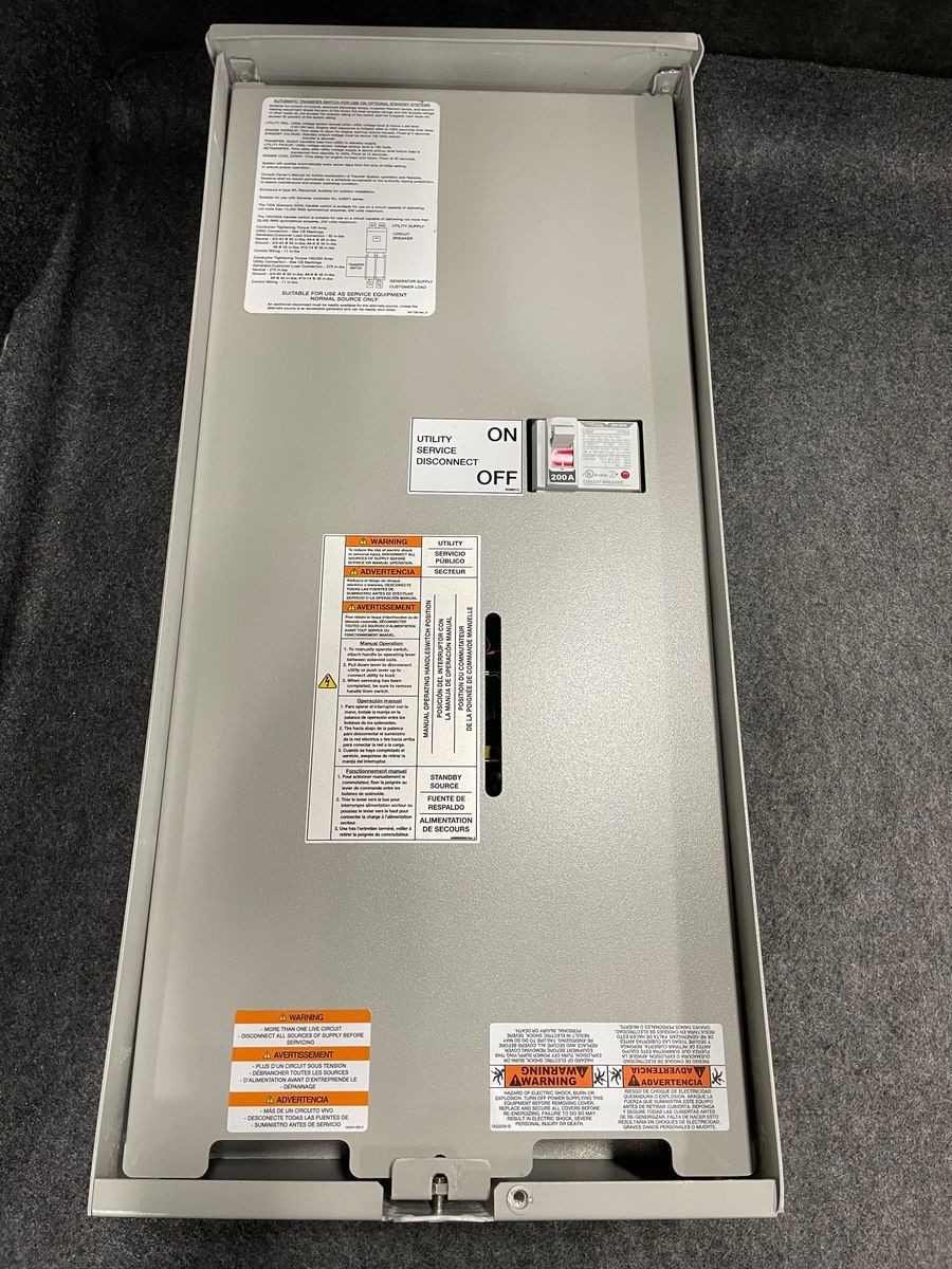 GENERAC RXSW200A3 Smart Transfer Switch 200A, 120/240V, 60Hz*