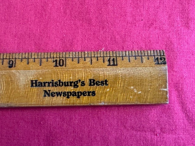 Vtg The Patriot The Evening News Newspaper Harrisburg PA Advertising Wood Ruler