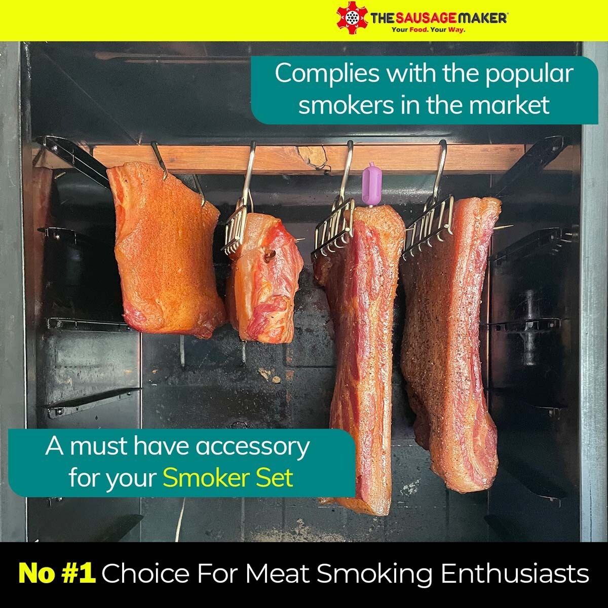 TSM® Heavy Duty Bacon Hanger Meat Hooks SUS304 Stainless Steel Butchers Hook