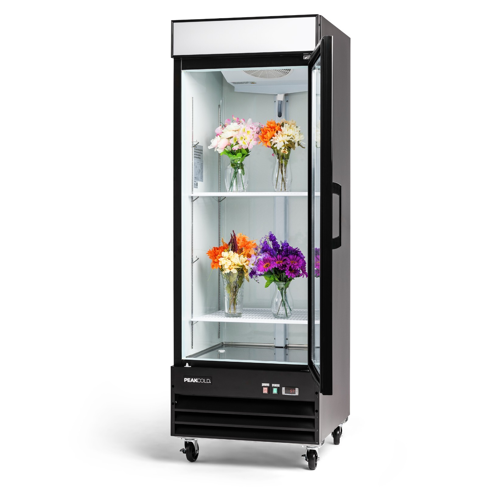 PEAKCOLD Large Capacity FLOWER Display Cooler - Glass Door Refrigerator