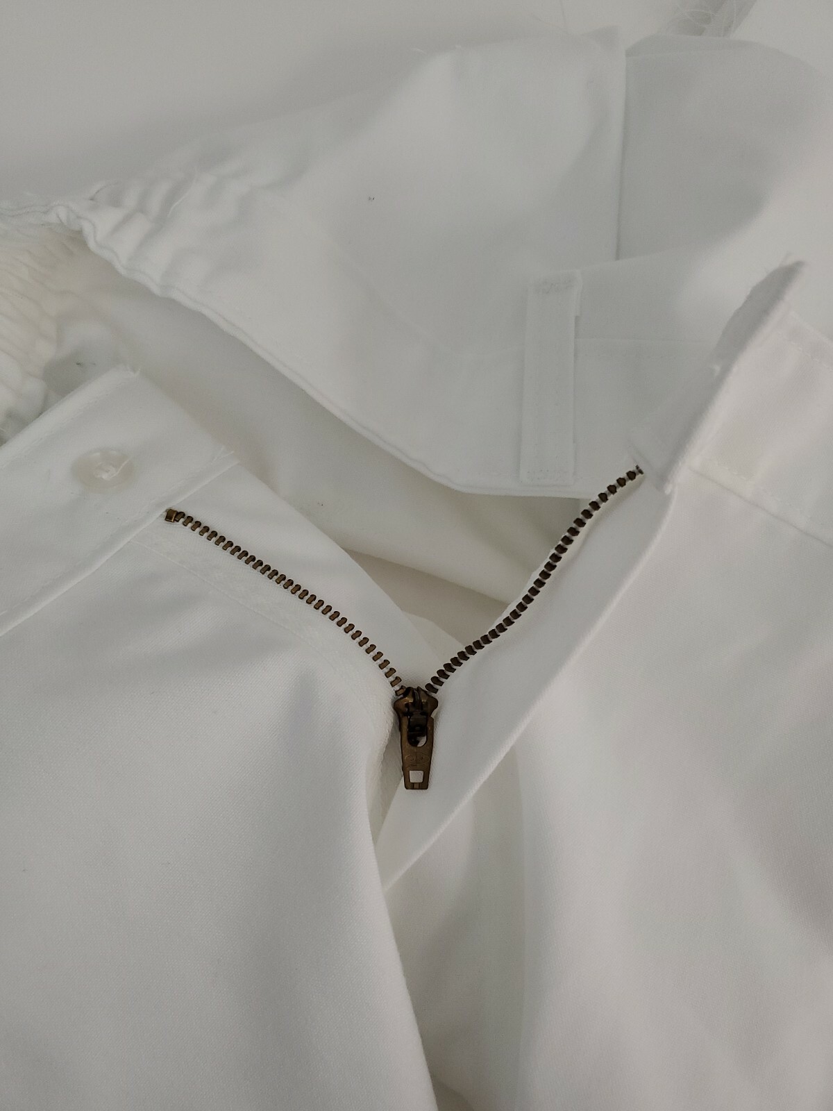 Hospitality Hotel Chef Pants White Unisex Waist 40-41 OB Zipper Flat Front