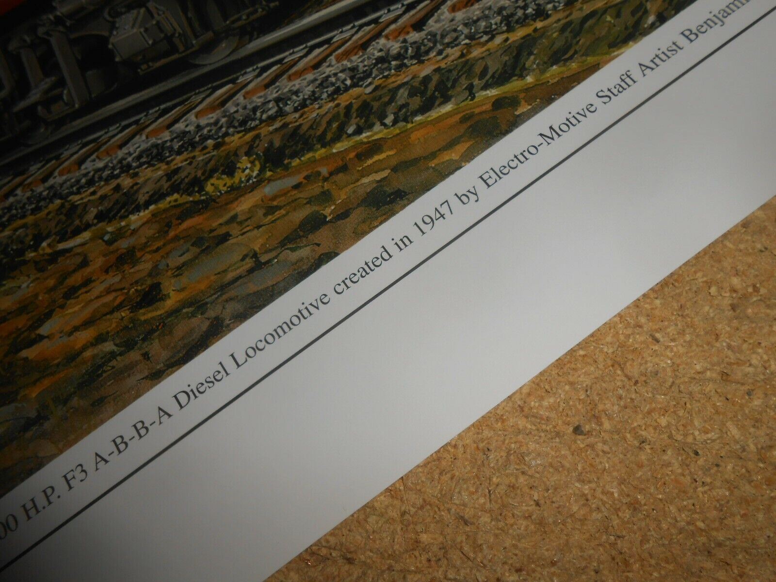 Emd Electro Motive Union Pacific F3 ABBA Freight Train Poster 24 X 17