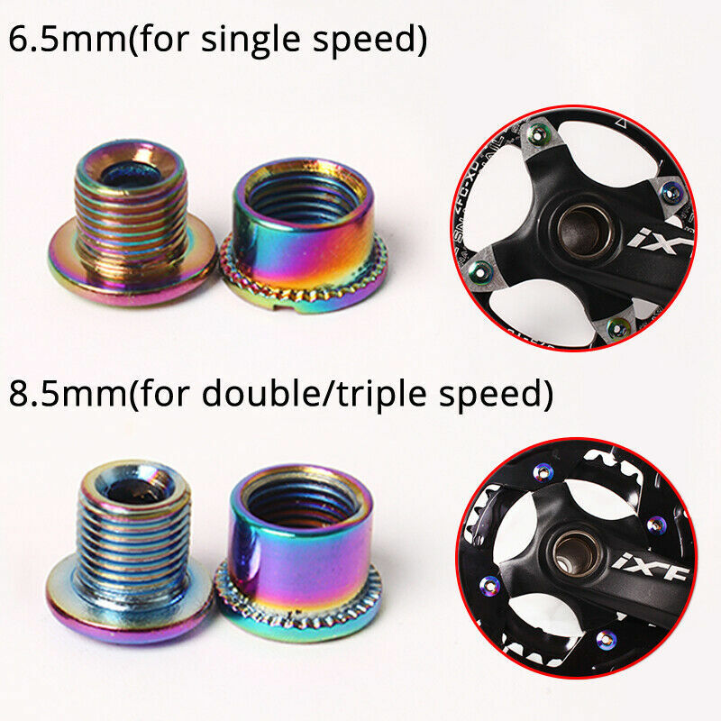 KRSEC MTB Chainring Bolts Road Bike Single/Double/Triple Speed Screws 4/5PCS US