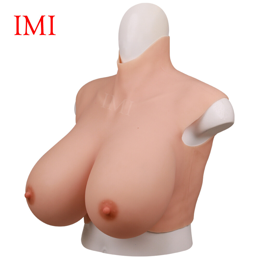 Realistic Silicone Breast Forms B-K Cup Fake Boobs Breastplate for Crossdresser