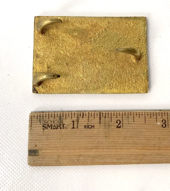 Civil War Confederate Square C.S. Brass Buckle