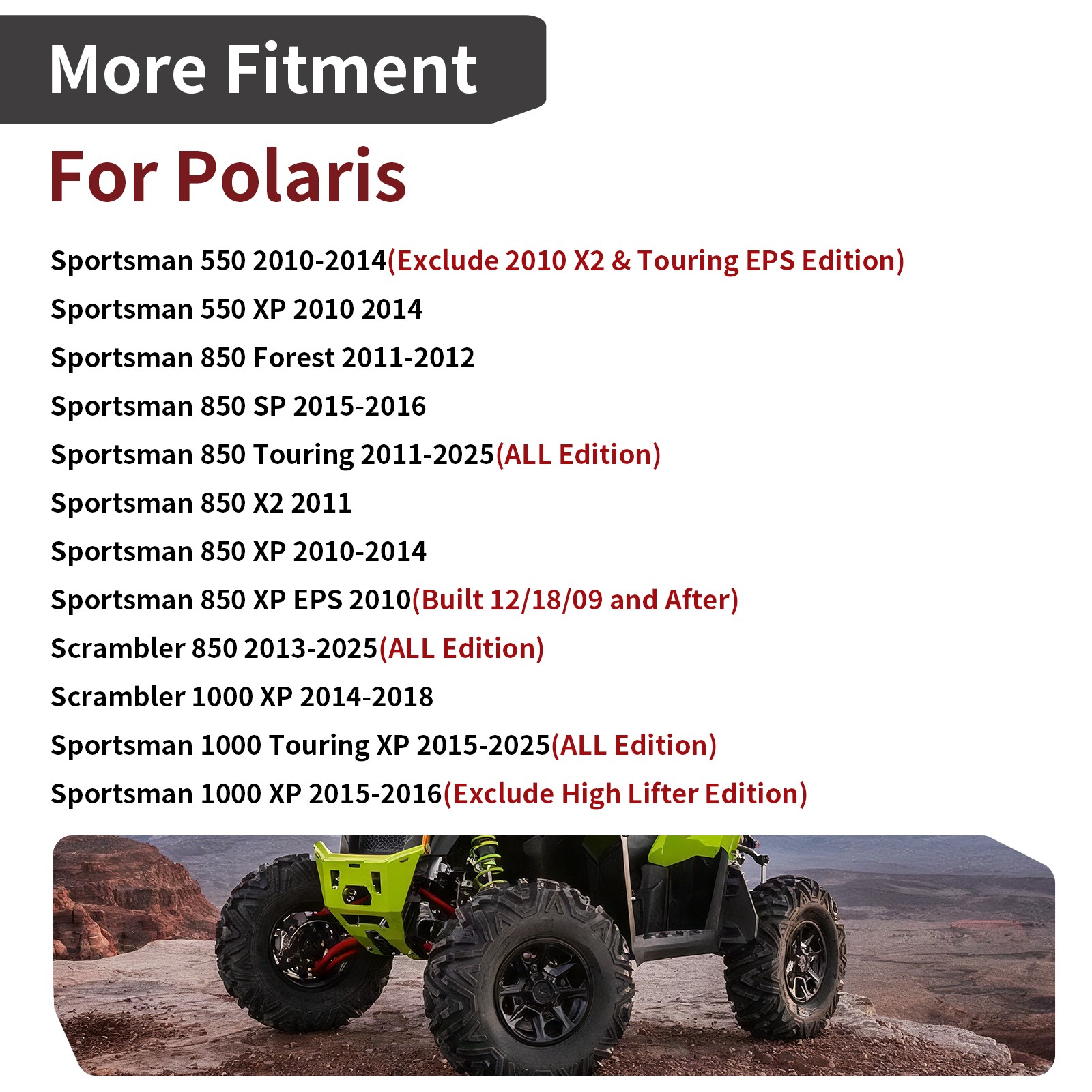 Radiator Support For Polaris Sportsman Scrambler 550 850 1000 2010-2025 5632356