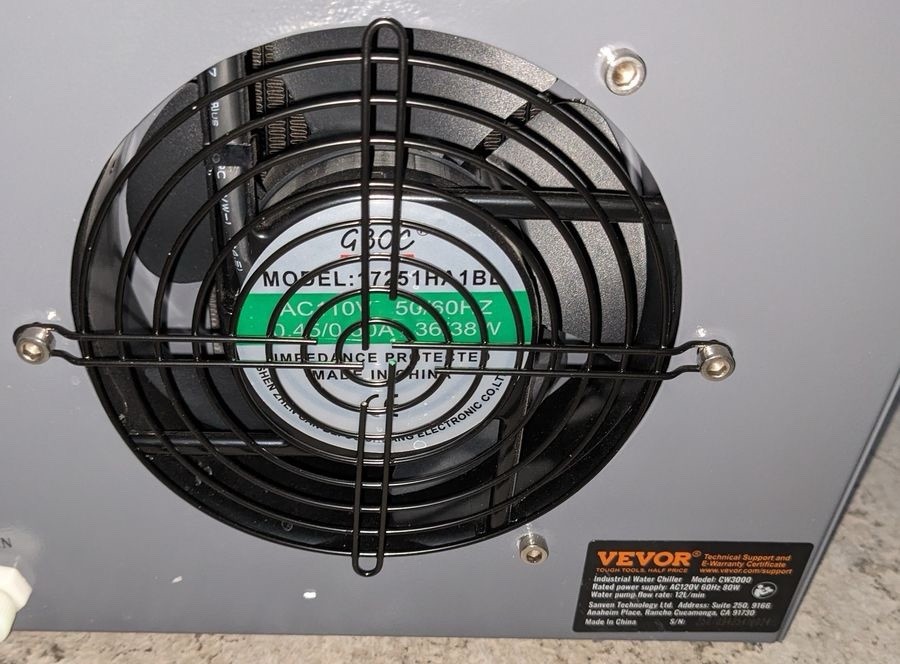 VEVOR Air-cooled Industrial Water Chiller CW-3000(PRO) 12L 18L/min Laser Chiller