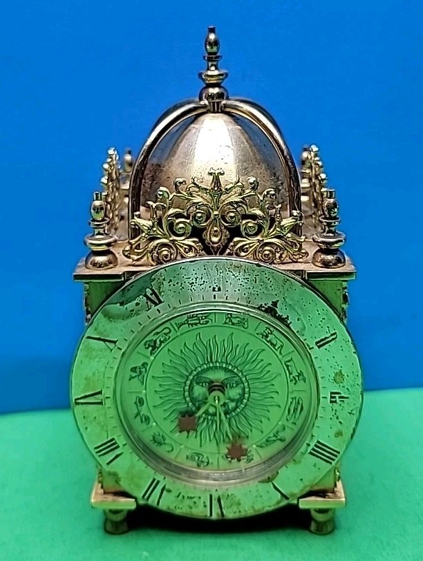 Vintage Ornate Swiss Mechanical Wind Arnex Alarm Clock. - Working Nicely.