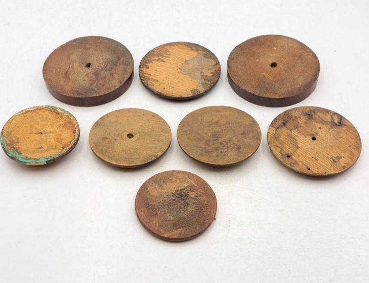 Antique Wooden Decorative Rosette Furnisher Wall Decorations Old Vintage Lot