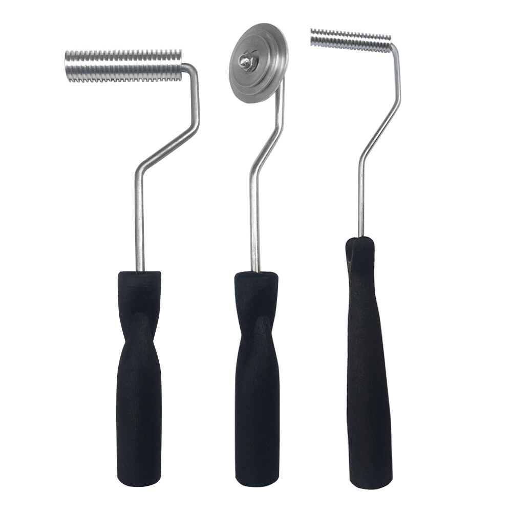 Fiberglass Roller Tools Kit, Fiberglass Resin Laminating Bubble Roller Set 3Pcs