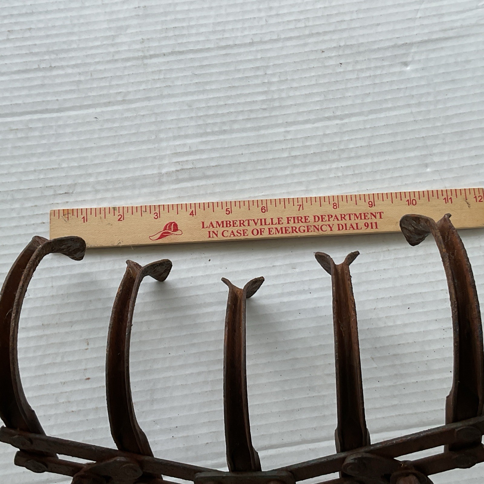 Vtg 5 Tine Cultivator Farm Rake Tool Garden Hand Tiller Adjustable Decor or Use