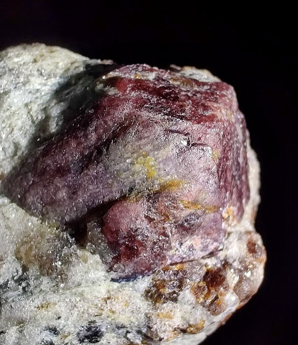 Large 1" Berry-Red Garnet in Silvery Mica Schist Staurolite Matrix-Roxbury CT