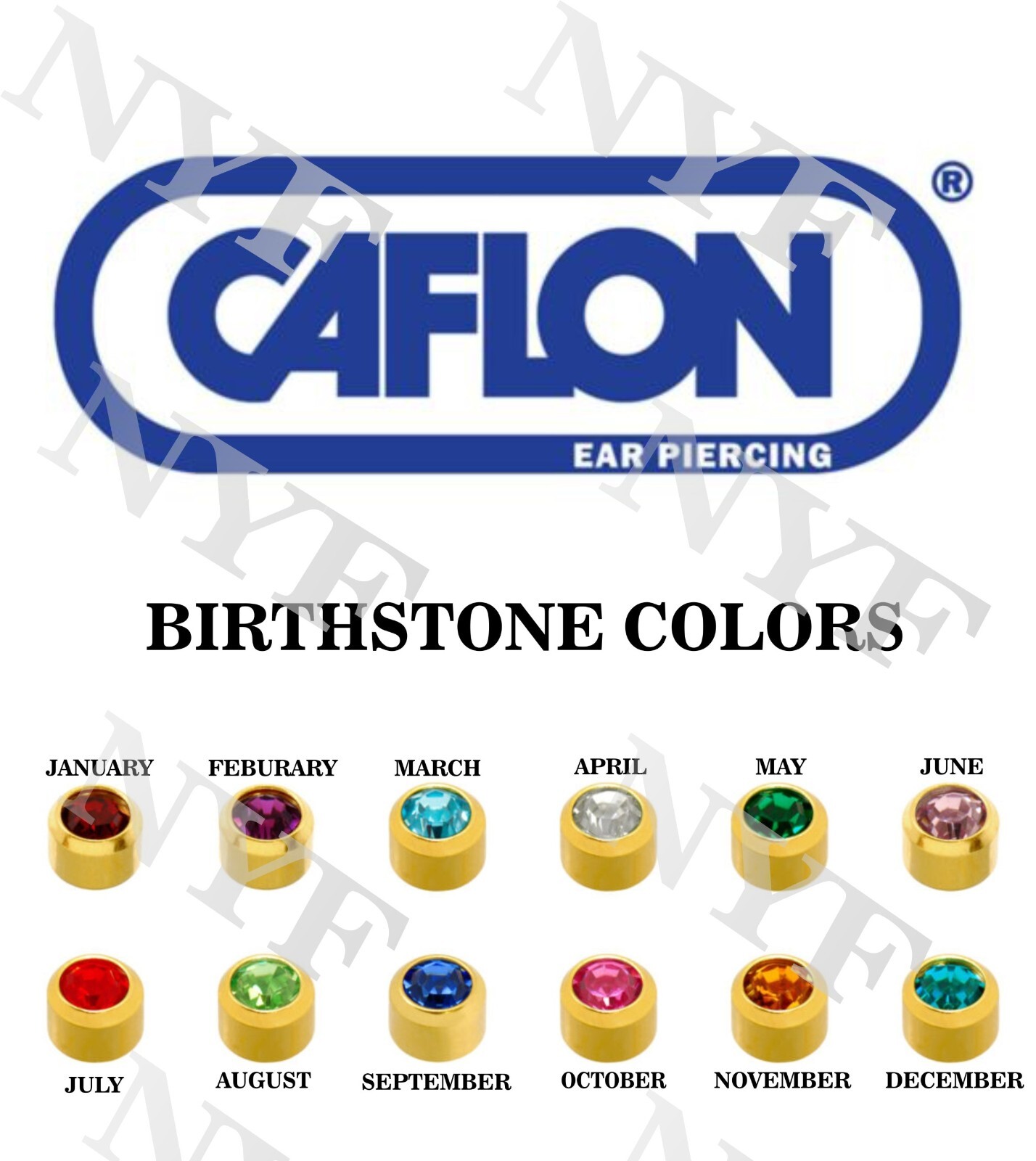 Ear Piercing Earring Studs 1 pr or 12 prs Caflon Studex Sterile Surgical Steel