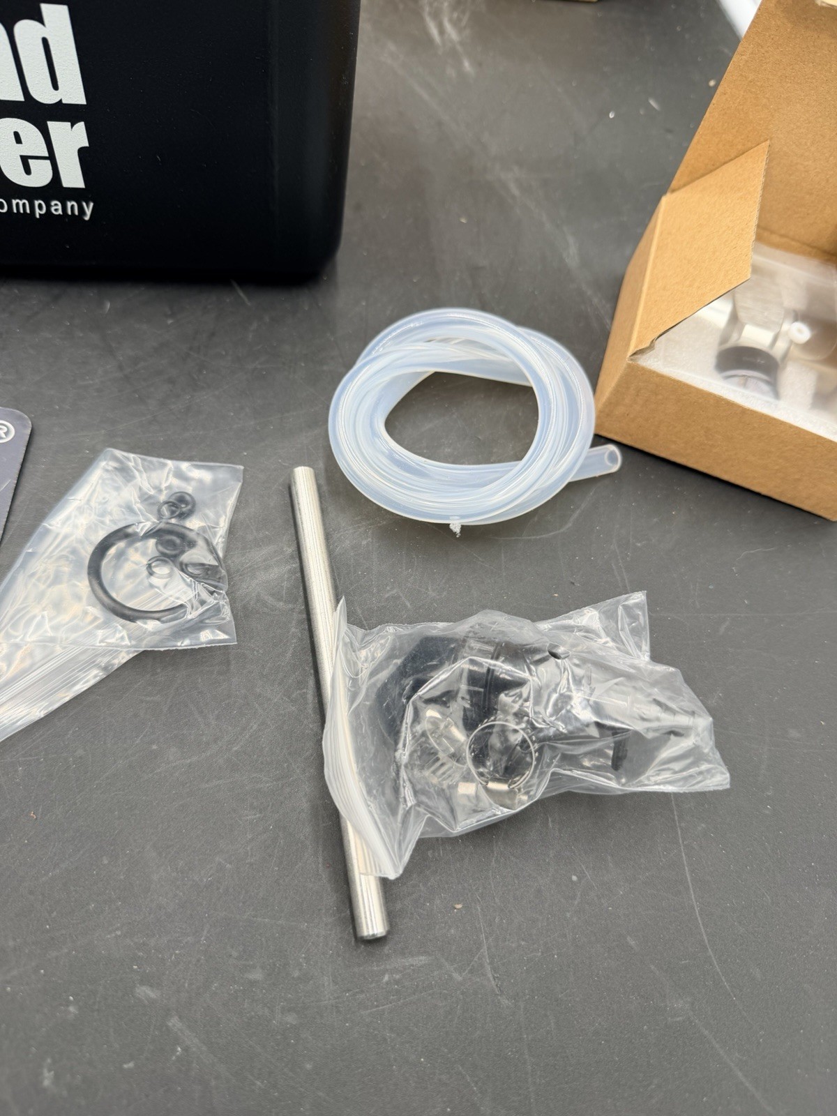 Square One (SquareKeg) Mini Keg Stainless Steel Keg Tap Complete System Black