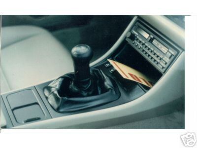 Porsche 924 944 968 928 leather shiftboot knob+Emblem