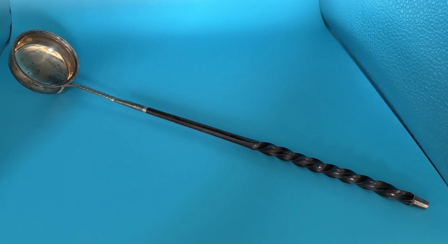 Antique 18th c. English Silver Toddy Punch Ladle