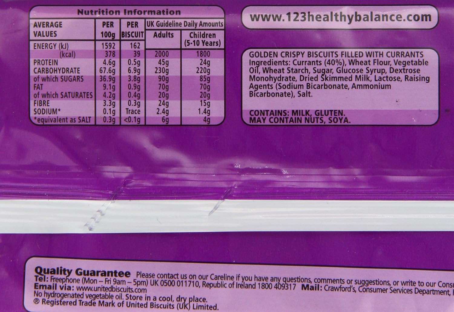 Garibaldi Biscuits, 100 Gram (Pack of 12)